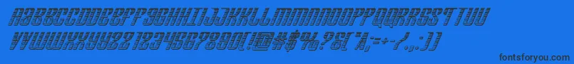 Departmenthchromeital Font – Black Fonts on Blue Background