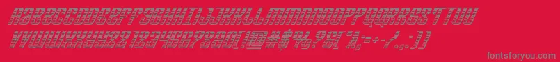 フォントDepartmenthchromeital – 赤い背景に灰色の文字