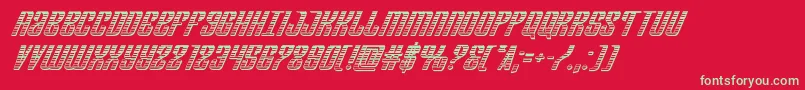 Departmenthchromeital Font – Green Fonts on Red Background