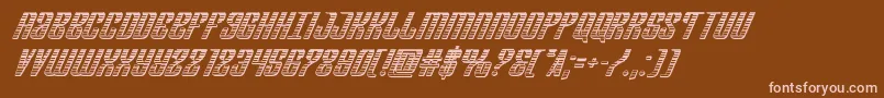 Departmenthchromeital Font – Pink Fonts on Brown Background