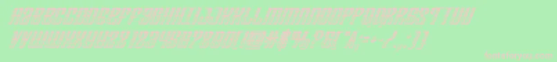 Departmenthchromeital-fontti – vaaleanpunaiset fontit vihreällä taustalla