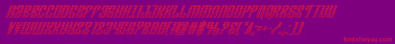 フォントDepartmenthchromeital – 紫の背景に赤い文字