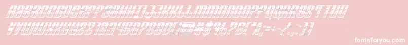 Departmenthchromeital-Schriftart – Weiße Schriften auf rosa Hintergrund