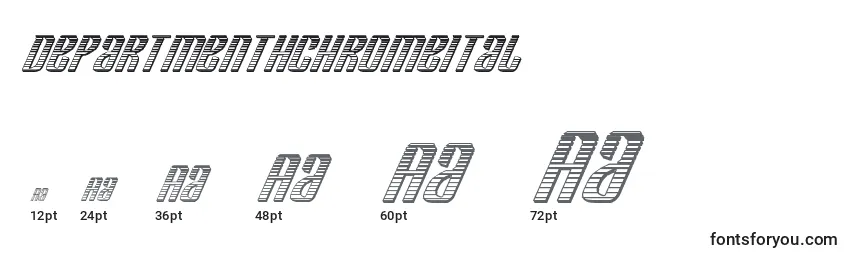 Размеры шрифта Departmenthchromeital