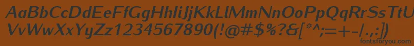 IwonaheavyItalic Font – Black Fonts on Brown Background