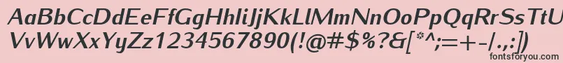 IwonaheavyItalic Font – Black Fonts on Pink Background