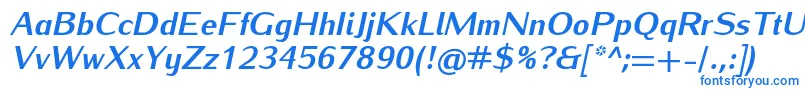 Czcionka IwonaheavyItalic – niebieskie czcionki