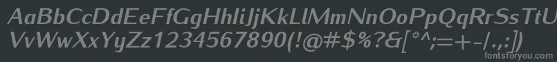 Czcionka IwonaheavyItalic – szare czcionki na czarnym tle