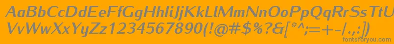 IwonaheavyItalic Font – Gray Fonts on Orange Background