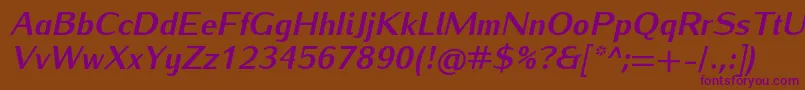 Шрифт IwonaheavyItalic – фиолетовые шрифты на коричневом фоне