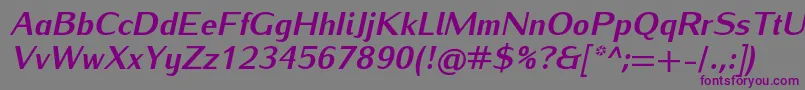 IwonaheavyItalic Font – Purple Fonts on Gray Background