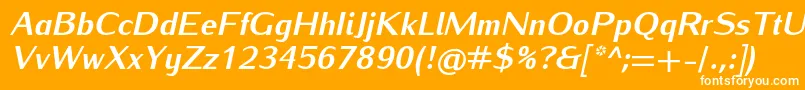 IwonaheavyItalic Font – White Fonts on Orange Background