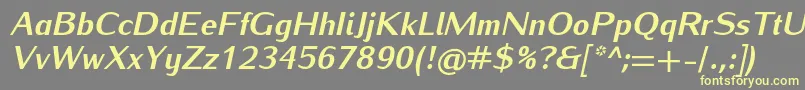 IwonaheavyItalic Font – Yellow Fonts on Gray Background