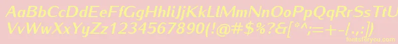 fuente IwonaheavyItalic – Fuentes Amarillas Sobre Fondo Rosa