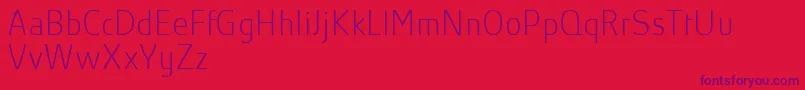 AbsolutProThinReduced Font – Purple Fonts on Red Background