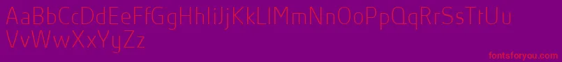 AbsolutProThinReduced Font – Red Fonts on Purple Background