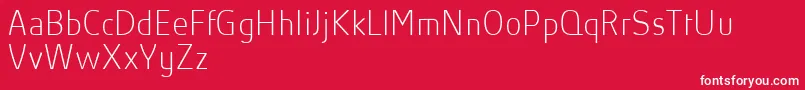 AbsolutProThinReduced Font – White Fonts on Red Background