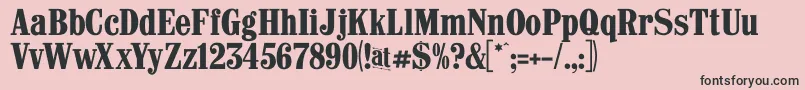 Castlepressno1-Schriftart – Schwarze Schriften auf rosa Hintergrund