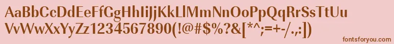 UrwimperialtextnarBold Font – Brown Fonts on Pink Background