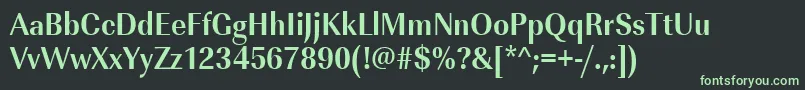 UrwimperialtextnarBold-Schriftart – Grüne Schriften auf schwarzem Hintergrund