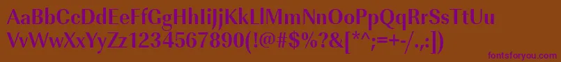 Lisätietoja UrwimperialtextnarBold-fontista UrwimperialtextnarBold-fontti – violetit fontit ruskealla taustalla
