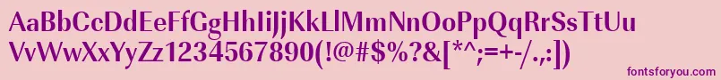 Lisätietoja UrwimperialtextnarBold-fontista UrwimperialtextnarBold-fontti – violetit fontit vaaleanpunaisella taustalla
