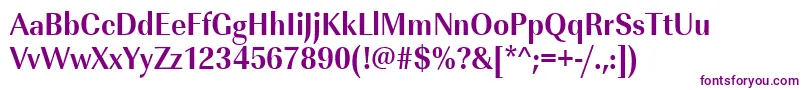 UrwimperialtextnarBold-Schriftart – Violette Schriften auf weißem Hintergrund