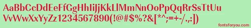 UrwimperialtextnarBold Font – Red Fonts on Green Background