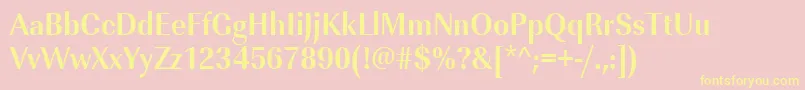 UrwimperialtextnarBold Font – Yellow Fonts on Pink Background