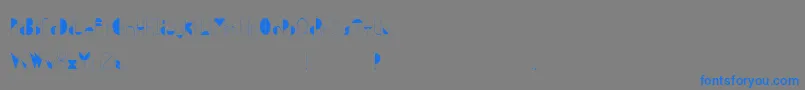 Metis Font – Blue Fonts on Gray Background