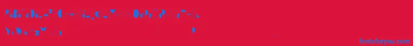 Metis Font – Blue Fonts on Red Background