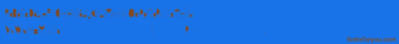 Metis Font – Brown Fonts on Blue Background