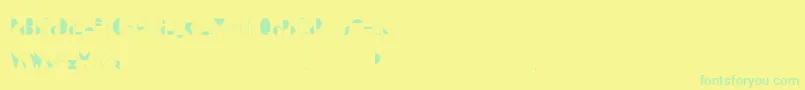 Metis Font – Green Fonts on Yellow Background