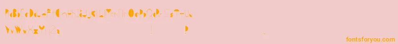 Metis Font – Orange Fonts on Pink Background