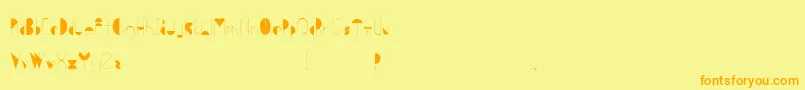 Metis Font – Orange Fonts on Yellow Background