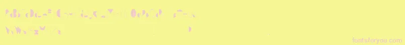 Metis Font – Pink Fonts on Yellow Background