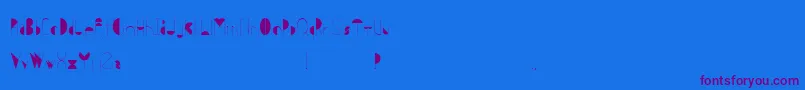 Шрифт Metis – фиолетовые шрифты на синем фоне
