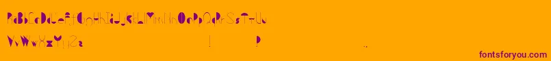 Metis Font – Purple Fonts on Orange Background