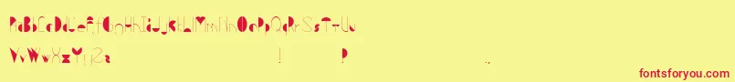 Metis Font – Red Fonts on Yellow Background