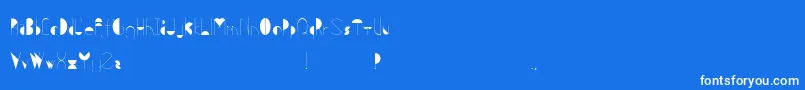 Metis Font – White Fonts on Blue Background