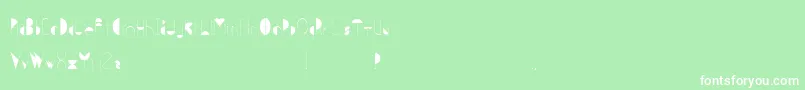 Шрифт Metis – белые шрифты на зелёном фоне