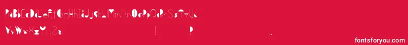 Fonte Metis – fontes brancas em um fundo vermelho