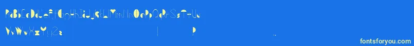 Metis Font – Yellow Fonts on Blue Background