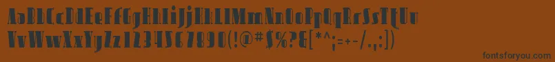 Шрифт Sfavondalecond – чёрные шрифты на коричневом фоне