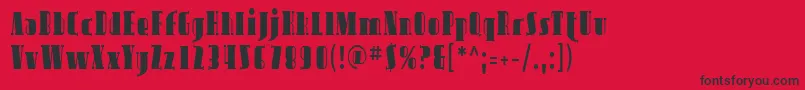 Sfavondalecond Font – Black Fonts on Red Background