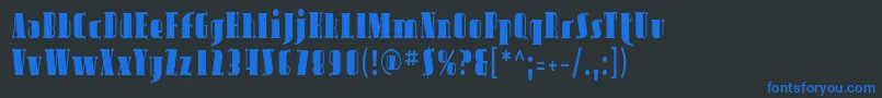 Sfavondalecond Font – Blue Fonts on Black Background