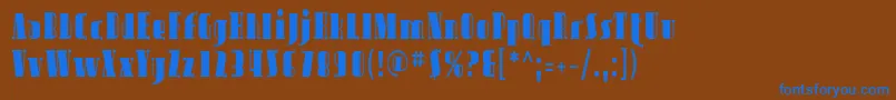 Sfavondalecond Font – Blue Fonts on Brown Background