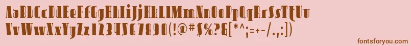 Sfavondalecond Font – Brown Fonts on Pink Background