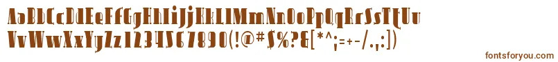 Sfavondalecond-fontti – ruskeat fontit valkoisella taustalla