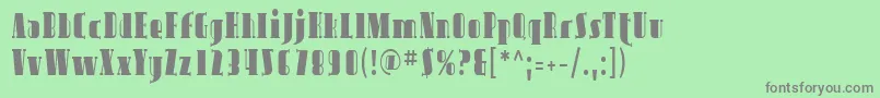 Sfavondalecond Font – Gray Fonts on Green Background